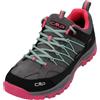 CMP Kids Rigel Low Trekking Shoes Wp, Scarpe da trekking Unisex - Bambini e ragazzi, Cemento-Pink Fluo, 33 EU