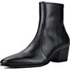 OSSTONE Stivaletto da Uomo Heel Chukka in Pelle Stivaletti firmati Scarpe Casual Tacco Chelsea Stivali OS-JY040-R
