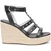 Nero Giardini E218742D Sandali Donna in Pelle - Nero 37 EU