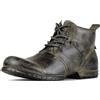 OSSTONE Verde retrò Stivali da moto per uomo Caviglia camminare moda Lace-Up Pelle Chukka Vintage Boots Uomo Scarpa Casual OS-6015-2,Verde Retro，US8(EU41)