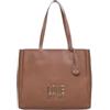 Love Moschino JC4100PP1HLI0 PU Love Lettering Tote Bag, Camel Brown, Cammello, Western