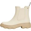Tommy Hilfiger Donna Stivali in Gomma Rubber Rainboot con Tacco Quadrato, Avorio (Newsprint), 37