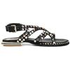 CAFèNOIR - Sandali Asimmetrici In Pelle Con Borchie Multicolor, Da Donna, Colore Nero, Taglia 36