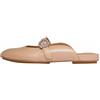 Fitflop Delicato, Sandali Bassi da Donna Mary-Jane con Strass, Beige Classico, 37, Beige Classico, 4 UK Narrow