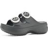 Crocs - Sandali con fibbia e piattaforma Saturday, Carbonio, 7
