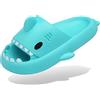 INMINPIN Ciabatte Squalo Estive Donna Uomo Pantofole da bagno Comode Ciabatta da Doccia Antiscivolo Sandali da Spiaggia Piscina a Punta Aperta Shark Slides Slippers,Menta verde,44/45 EU=Fornitore 45/46