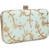 LONGING TO BUY Pochette di design realizzata a mano - Ricamo Zari per le donne, Blu cielo 2.