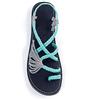 Plaka Donna Sandali Estivi Piatti 8 B(M) US Turquoise-Zebra