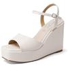 QUEEN HELENA Zeppe con Tacco Alto Sandali Alti con Plateau Casual Donna ZM9914