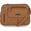 MultiSac Borsa a tracolla da donna Zippy con 3 scomparti Cross Body, marrone nocciola, Einheitsgröße
