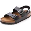 Birkenstock 034193 Milano black, Natural Leather SANDALO Uomo, Black EU 43