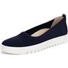 Vionic Women's Uptown Skimmer Knit Ballet Flat, Navy Blue Fabric, 36 EU