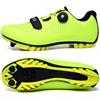Treer Scarpe MTB Uomo Donna Scarpe Ciclismo Unisex, Traspiranti Scarpe da Equitazione Scarpe MTB Road SPD Scarpe Ciclismo Strada con Blocco Pedale Scarpe da Ciclismo da Bici 43 EU Verde Fluorescente