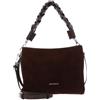 Coccinelle Pelle borsetta borsa a tracolla Boheme Handbag Suede Grainy Leather Brunette/Brunet marrone scuro