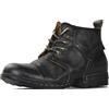 COWSDELLA Uomo Nero Retro Chukka Boots Lace-up Motorcycle Casual Leather Dress Ankle Boot for Men Fashion CD-6015-3-B-10.5-R