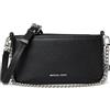 Michael Kors Bryant Small Convertible Crossbody Bag, Borsa a tracolla da donna, taglia unica, Raccordi argento/nero, Talla única
