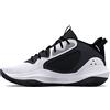 Under Armour Unisex Kids Grade School UA Lockdown 6 Basketball Shoes Court Performancence, 101 White Black Black, 38.5 EU