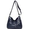 NICOLE & DORIS Borsa a Tracolla da Donna Media Borsa a Spalla Borsetta in Pelle PU Impermeabile Messaggero Borsetta Donna con Multitasche Blu scuro