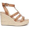 Nero Giardini E218742D Sandali Donna in Pelle - Cognac 37 EU