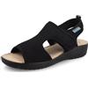 Fly Flot Sandalo Donna in Rete Elastica con Strappo Regolabile, Sottopiede in Evopell, Ciabatte