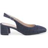 Melluso Slingback Elegante per Cerimonia Tomaia Tessuto 41 / Blu