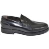 Malu Shoes Scarpe Uomo Mocassini Inglese College Vera Pelle Nero con bendina Made in Italy Fondo Classico Sportivo Genuine Leather (42 EU)