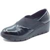 ENVAL SOFT 8766211 Naplak Nero Mocassini Confort per Donna in Vernice con Elastici (Taglia 36)