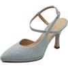 Nacrèe 2164P051 Gagl Argento Decolte a Punta per Donna Elegante con Tacco Alto (Taglia 38)