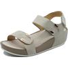 GRÜNLAND il benessere è naturale Grunland DIRA SA1996 Beige Sandali Confort per Donna in Ecopelle Beige Tripla Chiusura a Strappo (Taglia 40)