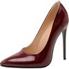 Asterisco Décolleté a Spillo da Donna Tacco Alto Scarpe Appuntito Senza Chiusura Semplici Scarpe da Sera, V78452Ot Vino Rosso Numero 40 EU/41Cn