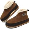 KuaiLu Pantofole Stivaletto Uomo Invernali Babbucce Calde Peluche Pelose Foderata Chiuse Pantofola Stivali Casa Comode Memory Foam Slippers con Indoor outdoor Antiscivolo Suola Beige 46