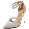 CHICMARK Sandali da donna con punta chiusa tacco scarpe da sposa sandali da sera