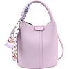ANNI RIEL Borsa a secchiello a tracolla da donna in morbida pelle con pochette, con manico superiore, borsa satchel, borsa tote, borsa a tracolla alla moda (viola)