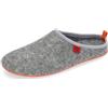 Andrés Machado - pantofole unisex per bambina/bambino - DYNAMIC - ciabatte /babbucce - lana e feltro/ sottopiede rimovibile - grigio/arancione, EU 44