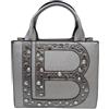 Laura Biagiotti Borsa da Donna, Borchie, Doppi Manici, Tracolla Regolabile Rimovibile, 22 x 21 x 9 cm