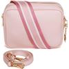 Alice Wheeler Soho - Borsa a tracolla per fotocamera, con doppio scomparto con cerniera, 2 cinghie regolabili, ciondolo a forma di ape dorata, elegante borsa in ecopelle per uso quotidiano, 23 x 16 x