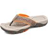 ChayChax Infradito Uomo Scarpe da Spiaggia e Piscina Antiscivolo Sandali Sportivi Pantofole Ciabatte da Mare Gomma Suola per Sostegno dell'Arco,Grigio Arancio,43 EU