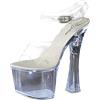 kosopse Scarpe Donna 40 Trasparente Sexy Tacco Alto Scarpe con Luci per Le Donne 15CM Scarpe Larghezza Piedi Donna Autunno, B bianco, 38 EU Stretta