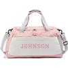 jewelora Borsa da Viaggio Grande con Nome Borsa Tote Personalizzata Regali per Uomini Donne Borsa da Viaggio Regolabile Borsa Sportiva (B-rosa)
