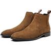HESYSUAN Classic Chelsea Suede Boots per gli uomini, Slip on Stivali da uomo, Retro Solid Color Comfort Stivale in pelle scamosciata alla caviglia