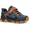 Geox J Magnetar Boy B ABX, Scarpe da Ginnastica, Navy Brown, 24 EU
