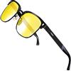 ATTCL Uomo Occhiali da sole Polarizzate da Telaio in metallo semi-cerchiato Al-Mg Super leggero 8-188 Night Vision