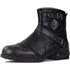 OSSTONE Stivali da motociclista Pelle Chukka Stivali Uomo Vintage Marrone Botas Zip Up Retrò Stylish Uomo Scarpe Casual Stivaletti OS-5008-1-BP-IT-R