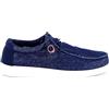 UOMO DESIGN - Loafer casual da uomo in tela, leggero, comodo, morbido, con suola confortevole - Denis, Blu marino, 43 EU