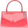 Girly HandBags - Pochette da donna in vernice gialla, piccola borsetta rigida, custodia rigida, Corallo (Rosa) - .