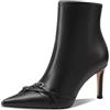 QUEEN HELENA Tronchetti con Tacco Alto Stivaletti a Punta Casual Donna K3989 (Nero Pu, Sistema Taglie Calzature EU, Adulto, Donna, Numero, Media, 38)