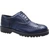 Evoga Scarpe Francesine Uomo Artigianali Blu Scuro Eleganti Casual