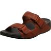 Fitflop Men's Gogh Moc Slide in Leather Sandal, Marrone scuro, 45 EU