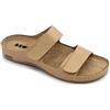 LEON 954 Sandali Zoccoli Sabot Pantofole Scarpe di Pelle, Donna, Beige, EU 38