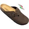 BIOMODEX CIABATTE Sabot Unisex in Ecopelle con Cinturino Fibbia Regolabili e Sottopiede anatomico Prodotte in Italia (Testa di Moro, Sistema Taglie Calzature EU, Adulto, Numero, Media, 41)